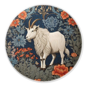 Bouton De Porte En Céramique Chèvre élégante de montagne inspirée de William Mo