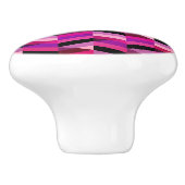 Bouton De Porte En Céramique Chevron Abstrait/Herringbone | Purples et violets (Côté)