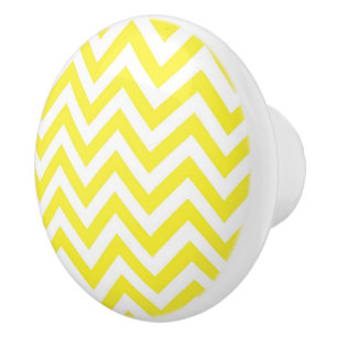 Bouton De Porte En Céramique Chevron Zig Zag