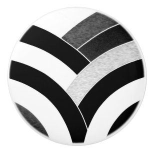 Bouton De Porte En Céramique chevrons modernes et sophistiqués
