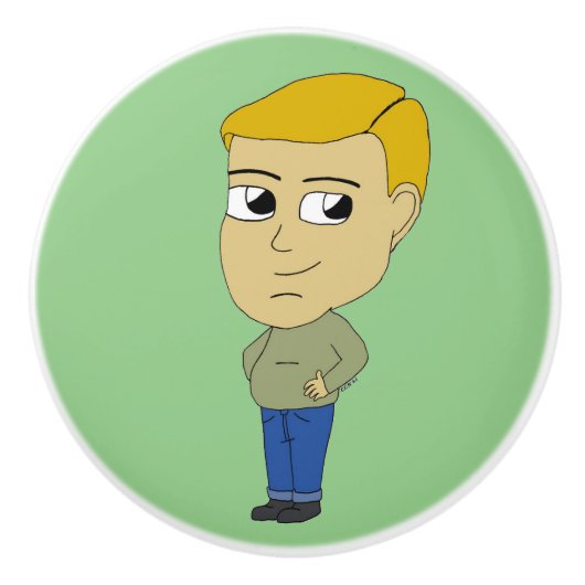 Bouton De Porte En Céramique chibi (Devant)