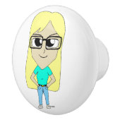 Bouton De Porte En Céramique chibi (Droite)