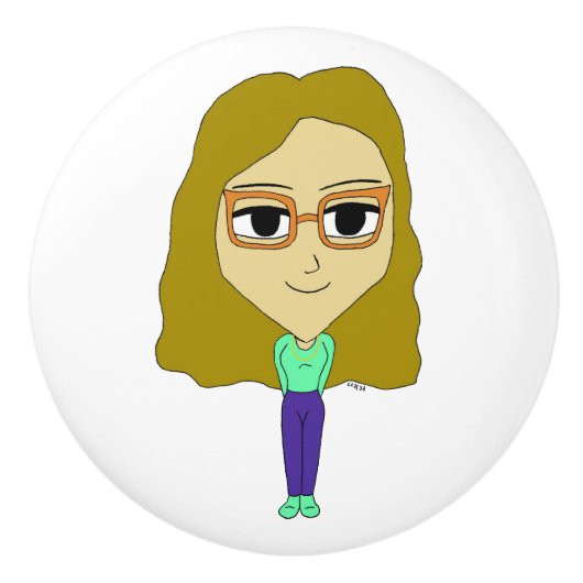 Bouton De Porte En Céramique chibi (Devant)