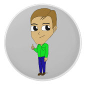 Bouton De Porte En Céramique chibi (Devant)