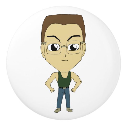 Bouton De Porte En Céramique chibi (Devant)