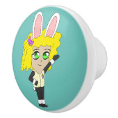 Bouton De Porte En Céramique chibi bunnygirl (Droite)