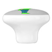 Bouton De Porte En Céramique chibi bunnygirl (Côté)