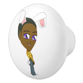 Bouton De Porte En Céramique chibi bunnygirl (Droite)