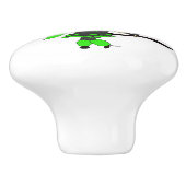 Bouton De Porte En Céramique chibi catgirl (Côté)