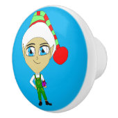 Bouton De Porte En Céramique chibi elf (Droite)