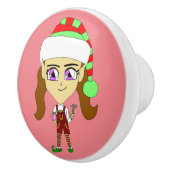 Bouton De Porte En Céramique chibi elf (Droite)