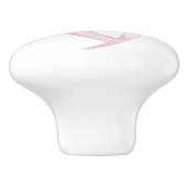 Bouton De Porte En Céramique Chic Rose Girl Bow (Côté)