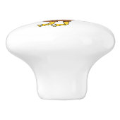 Bouton De Porte En Céramique Chicken Design Personalised (Côté)