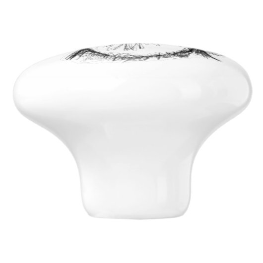 Bouton De Porte En Céramique Chien-chien dragon (Côté)