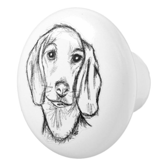 Bouton De Porte En Céramique Chien-chien dragon (Droite)