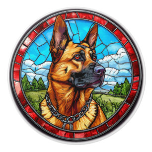 Bouton De Porte En Céramique Chien de race Cool