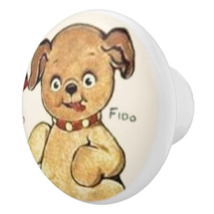 Bouton De Porte En Céramique Chien poupée Dolly Dingle art Réplique vintage 🐶
