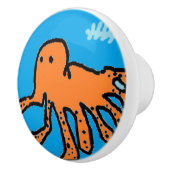 Bouton De Porte En Céramique Childrens Octopus Handle (Droite)