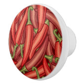 Bouton De Porte En Céramique Chili Peppers (Droite)