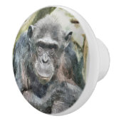 BOUTON DE PORTE EN CÉRAMIQUE CHIMPANZÉS (Droite)