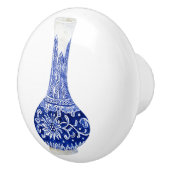 Bouton De Porte En Céramique Chinoiserie florale Bleu Blanc Folithe Ginger Jar (Droite)