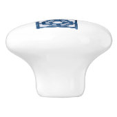 Bouton De Porte En Céramique Chinoiserie Triple Topiary Tree (Côté)