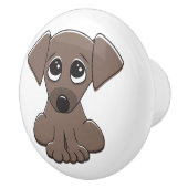 Bouton De Porte En Céramique Chiot mignon (Droite)