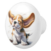 Bouton De Porte En Céramique Chiots précieux (Droite)