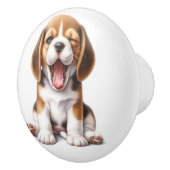 Bouton De Porte En Céramique Chiots précieux (Droite)