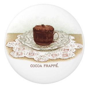 Bouton De Porte En Céramique chocolat chaud vintage victorien chocolat chaud él