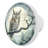 Bouton De Porte En Céramique Chouette de crayon d'aquarelle (Droite)