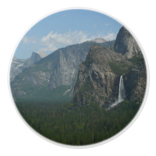 Bouton De Porte En Céramique Chute de Bridalveil et Half Dome à Yosemite