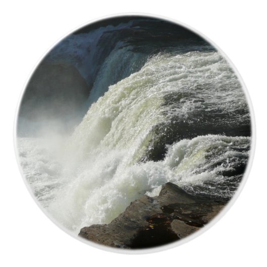 Bouton De Porte En Céramique Chutes d'Ohiopyle en Pennsylvanie (Devant)