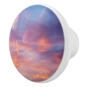 Bouton De Porte En Céramique ciel aguicheur