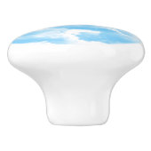 Bouton De Porte En Céramique Ciel bleu nuages (Côté)