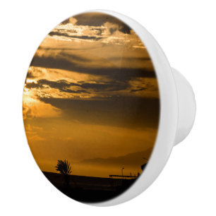 Bouton De Porte En Céramique Ciel doré