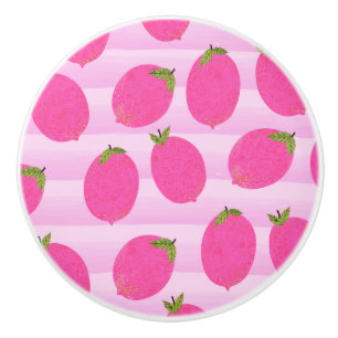 Bouton De Porte En Céramique Citronnade de citrons roses Été Fruit Amusant Colo