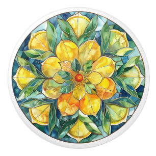 Bouton De Porte En Céramique Citrus méditerranéen