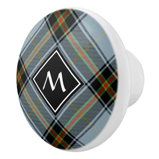 Bouton De Porte En Céramique Clan Bell Tartan (Droite)