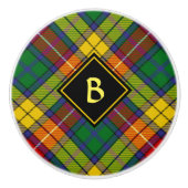 Bouton De Porte En Céramique Clan Buchanan Tartan (Devant)
