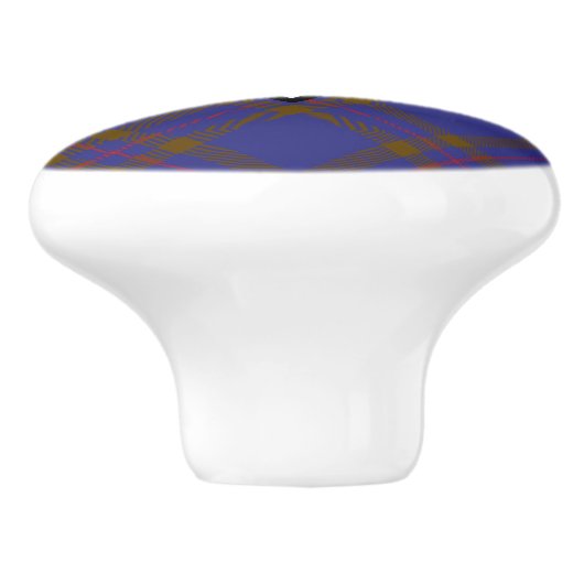 Bouton De Porte En Céramique Clan Elliot moderne Tartan Ceramic Knob (Côté)