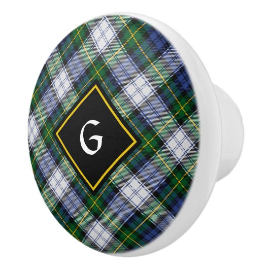 Bouton De Porte En Céramique Clan Gordon habiller Tartan Ceramic Knob (Droite)