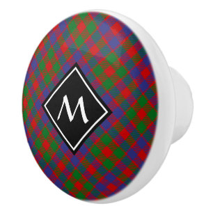 Bouton De Porte En Céramique Clan MacGowan Tartan