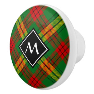 Bouton De Porte En Céramique Clan MacMillan Tartan