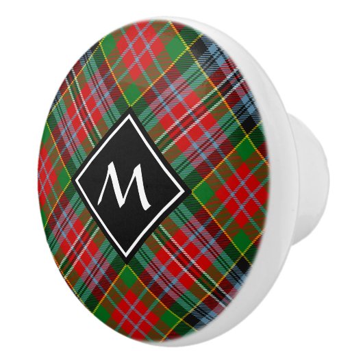 Bouton De Porte En Céramique Clan MacPherson Tartan Ceramic Knob (Droite)