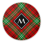 Bouton De Porte En Céramique Clan Morrison Red Tartan Ceramic Knob (Devant)