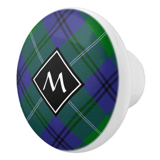 Bouton De Porte En Céramique Clan Oliphant Tartan Ceramic Knob (Droite)