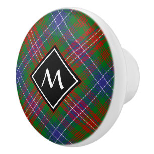 Bouton De Porte En Céramique Clan Wilson Modern Tartan