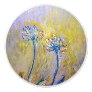 Bouton De Porte En Céramique Claude Monet - Agapanthus