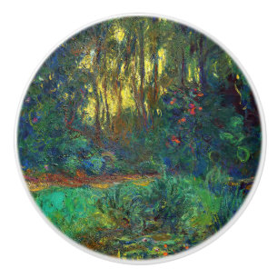 Bouton De Porte En Céramique Claude Monet - Coin d'étang avec des nénuphars